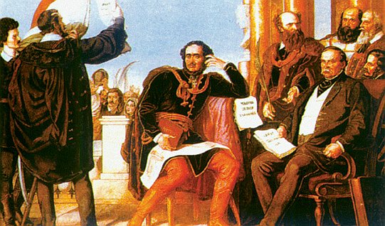 Batthyány Lajos és a reformkor nagyjai.
